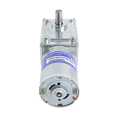Brushed 24V DC Gear Motor 30Kg.cm/12RPM w/ 422:1 Worm Gearbox - WGA-4058247000-G422 | StepperOnline AU