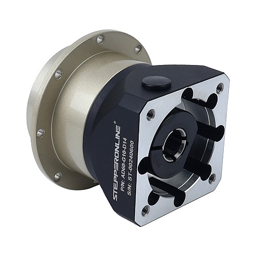 AD Series 60mm 10:1 Helical Planetary Gearbox Backlash 3arcmin for Servo Motors IP65 - AD60-G10-D14 | StepperOnline AU
