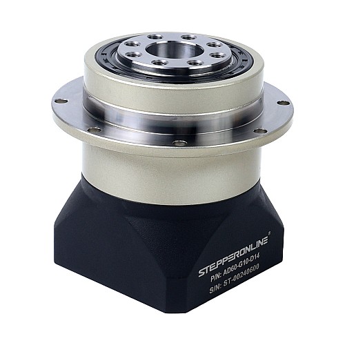 AD Series 60mm 10:1 Helical Planetary Gearbox Backlash 3arcmin for Servo Motors IP65 - AD60-G10-D14 | StepperOnline AU