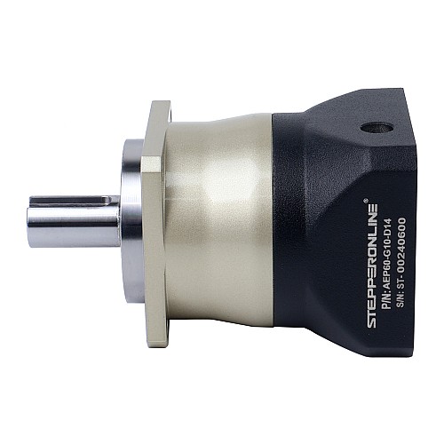 AEP Series 60mm 10:1 Helical Planetary Gearbox Backlash 5arcmin for Servo Motors  IP65 - AEP60-G10-D14 | StepperOnline AU