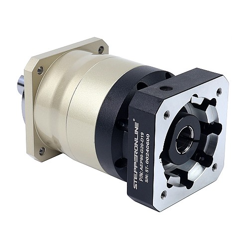 AEP Series 90mm 20:1 Helical Planetary Gearbox Backlash 7arcmin for Servo Motors  IP65 - AEP90-G20-D19 | StepperOnline AU