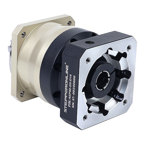 AEP Series 90mm 5:1 Helical Planetary Gearbox Backlash 5arcmin for Servo Motors  IP65 - AEP90-G5-D19 | StepperOnline AU