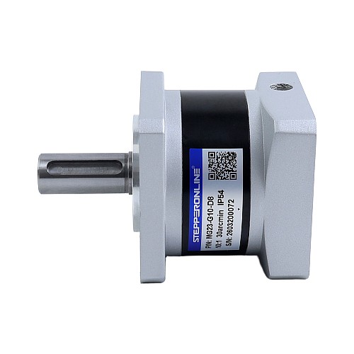 MG Series Planetary Gearbox Gear Ratio 10:1 Backlash 30arc-min for 8mm Shaft Nema 23 Stepper Motor - MG23-G10-D8 | StepperOnline AU
