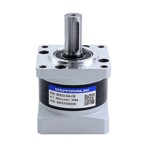 MG Series Planetary Gearbox Gear Ratio 4:1 Backlash 30arc-min for 8mm Shaft Nema 23 Stepper Motor - MG23-G4-D8 | StepperOnline AU