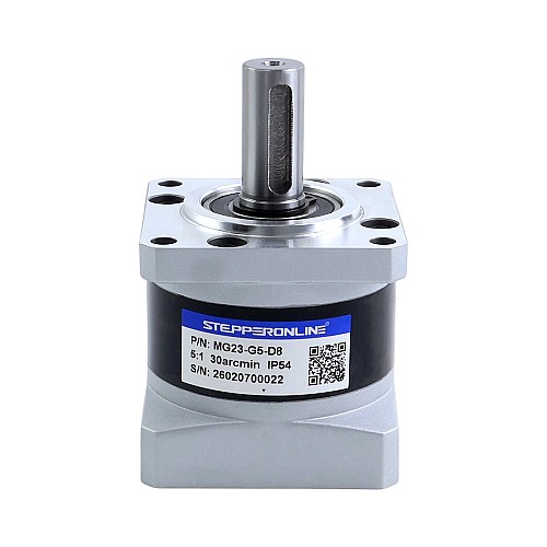 MG Series Planetary Gearbox Gear Ratio 5:1 Backlash 30arc-min for 8mm Shaft Nema 23 Stepper Motor - MG23-G5-D8 | StepperOnline AU