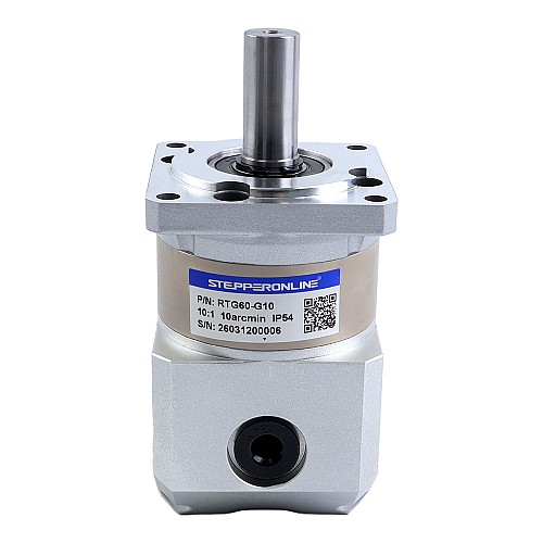 RTG Series 60mm 10:1 Right Angle Planetary Gearbox Backlash 10arc-min for Servo Motors - RTG60-G10 | StepperOnline AU