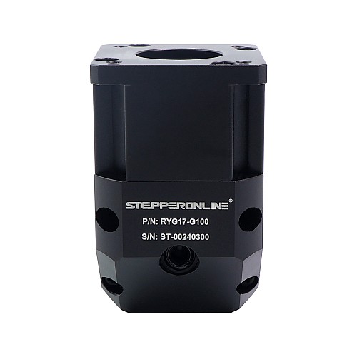 RYG Series Right Angle Planetary Gearbox Gear Ratio 100:1 Backlash 20arc-min for Nema 17 Stepper Motor - RYG17-G100 | StepperOnline AU