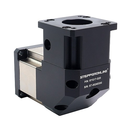RYG Series Right Angle Planetary Gearbox Gear Ratio 20:1 Backlash 20arc-min for Nema 17 Stepper Motor - RYG17-G20 | StepperOnline AU