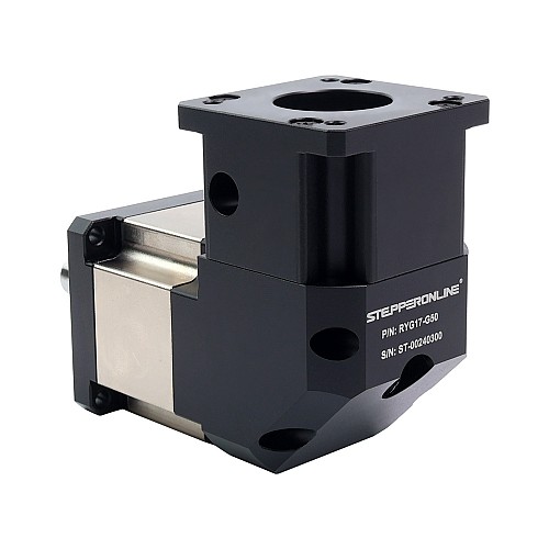 RYG Series Right Angle Planetary Gearbox Gear Ratio 50:1 Backlash 20arc-min for Nema 17 Stepper Motor - RYG17-G50 | StepperOnline AU