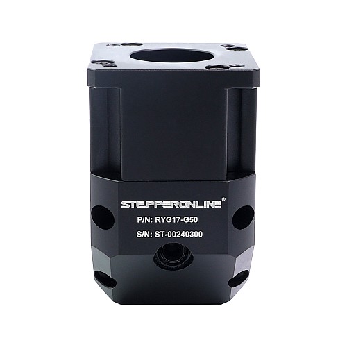 RYG Series Right Angle Planetary Gearbox Gear Ratio 50:1 Backlash 20arc-min for Nema 17 Stepper Motor - RYG17-G50 | StepperOnline AU