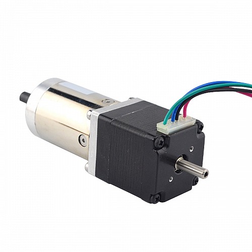 Nema 11 Stepper L = 31mm w/ Rear Shaft & Screw Hole Gear Ratio 100:1 Gearbox - 11HS12-0674D2-PG100 | StepperOnline AU