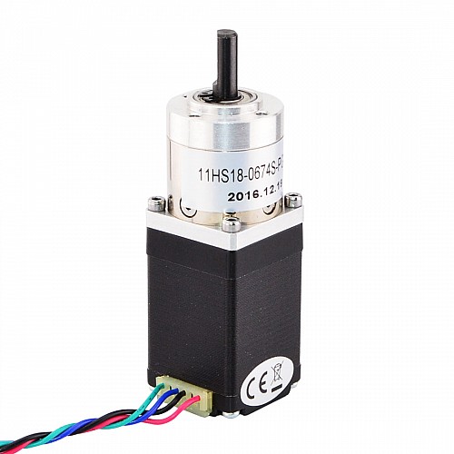 Nema 11 Stepper Motor Bipolar L=45mm w/ Gear Ratio 5:1 Planetary Gearbox - 11HS18-0674S-PG5 | StepperOnline AU