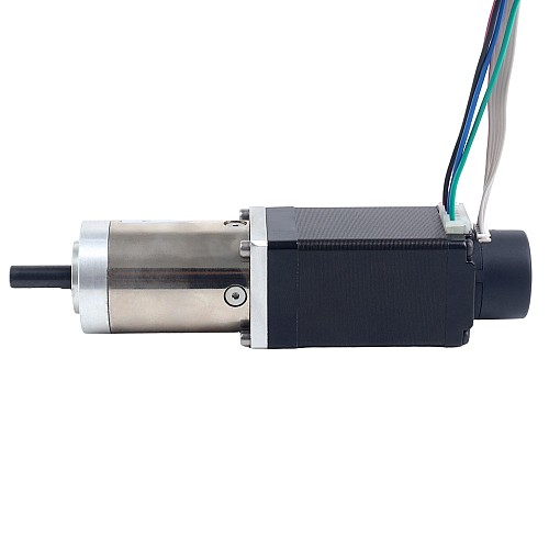 Nema 11 Closed-loop Geared Stepper L=51mm Gear Raio 100:1 Encoder 300PPR - 11HS20-0674D-PG100-E22-300 | StepperOnline AU