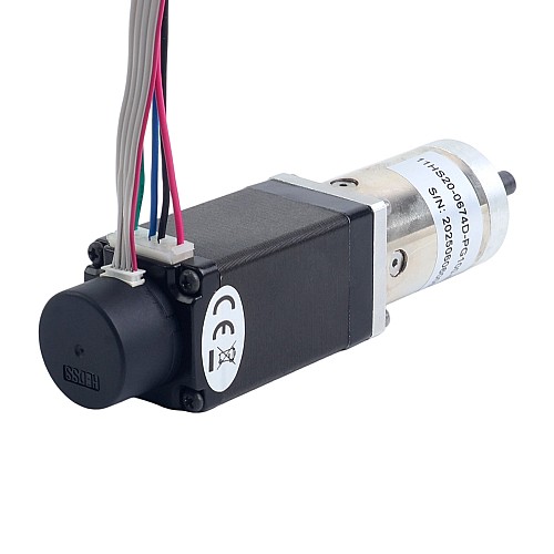 Nema 11 Closed-loop Geared Stepper L=51mm Gear Raio 100:1 Encoder 300PPR - 11HS20-0674D-PG100-E22-300 | StepperOnline AU