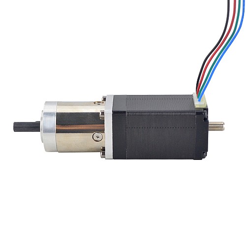 Nema 11 Dual Shaft Stepper Motor Bipolar L=51mm w/ Gear Ratio 14:1 Planetary Gearbox 9.5mm Rear Shaft Length - 11HS20-0674D-PG14-AR3 | StepperOnline AU