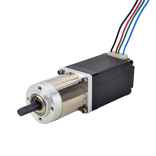 Nema 11 Dual Shaft Stepper Motor Bipolar L=51mm w/ Gear Ratio 14:1 Planetary Gearbox 9.5mm Rear Shaft Length - 11HS20-0674D-PG14-AR3 | StepperOnline AU