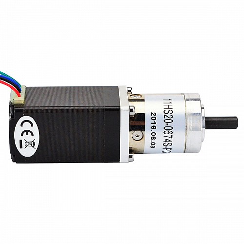 Nema 11 Stepper Motor Bipolar L=51mm w/ Gear Ratio 19:1 Planetary Gearbox - 11HS20-0674S-PG19 | StepperOnline AU