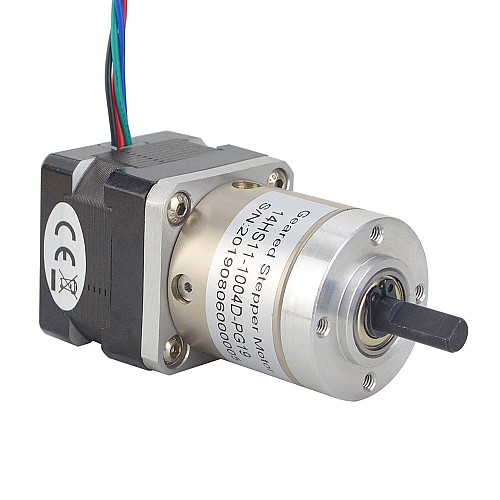 Nema 14 Stepper Motor Bipolar L=28mm w/ Gear Ratio 19:1 Planetary Gearbox - 14HS11-1004D-PG19 | StepperOnline AU