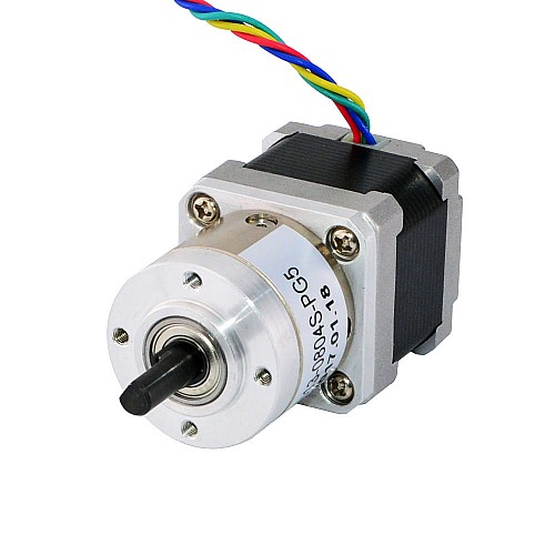 Nema 14 Stepper Motor Bipolar L=34mm w/ Gear Ratio 5:1 Planetary Gearbox - 14HS13-0804S-PG5 | StepperOnline AU
