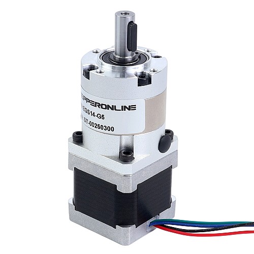 Nema 14 Stepper Motor Bipolar L=34mm w/ Gear Ratio 5:1 EG Series Planetary Gearbox - 14HS13-1004S-EGS5 | StepperOnline AU