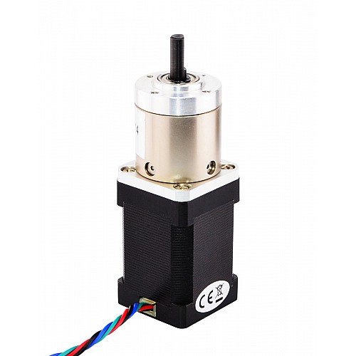 Nema 14 Stepper Motor Bipolar L=52mm w/ Gear Ratio 14:1 Planetary Gearbox - 14HS20-1504S-PG14 | StepperOnline AU