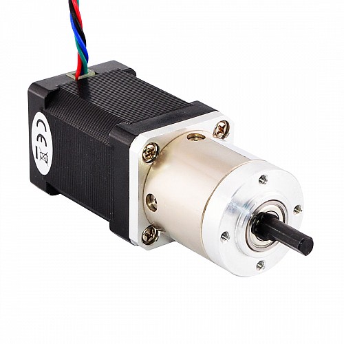 Nema 14 Stepper Motor Bipolar L=52mm w/ Gear Ratio 14:1 Planetary Gearbox - 14HS20-1504S-PG14 | StepperOnline AU