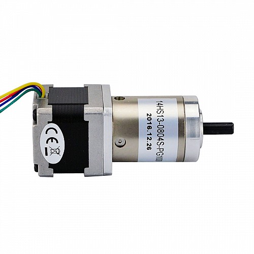 Nema 14 Stepper Motor Bipolar L=34mm w/ Gear Ratio 100:1 Planetary Gearbox - 14HS13-0804S-PG100 | StepperOnline AU