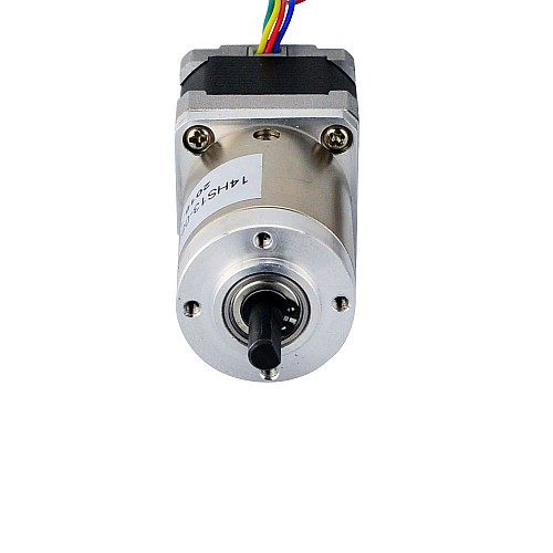 Nema 14 Stepper Motor Bipolar L=34mm w/ Gear Ratio 100:1 Planetary Gearbox - 14HS13-0804S-PG100 | StepperOnline AU