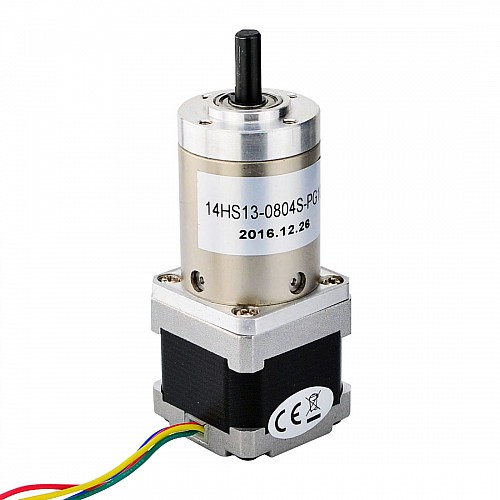 Nema 14 Stepper Motor Bipolar L=34mm w/ Gear Ratio 100:1 Planetary Gearbox - 14HS13-0804S-PG100 | StepperOnline AU