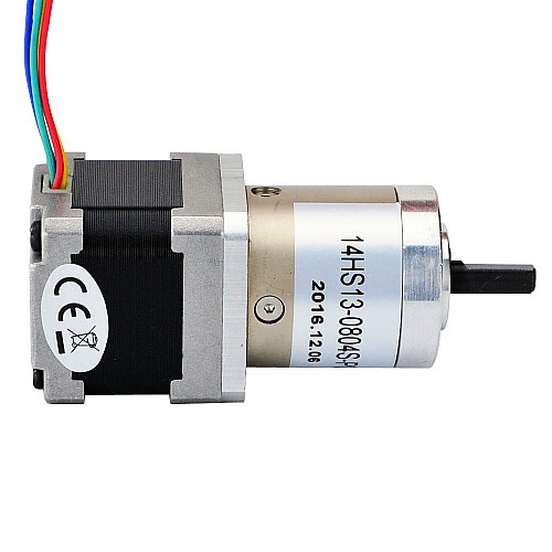 Nema 14 Stepper Motor Bipolar L=34mm w/ Gear Ratio 27:1 Planetary Gearbox - 14HS13-0804S-PG27 | StepperOnline AU