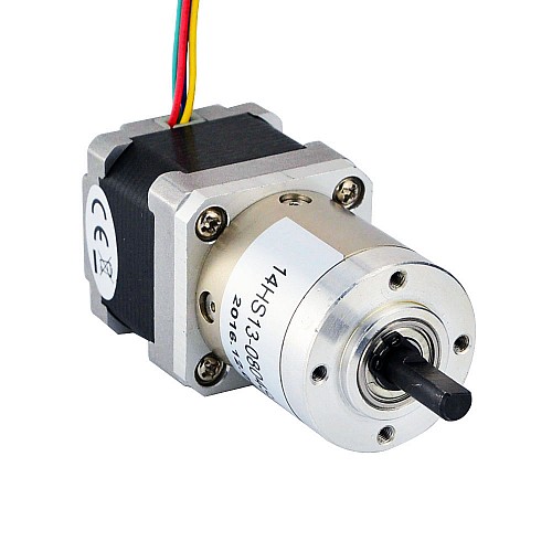 Nema 14 Stepper Motor Bipolar L=34mm w/ Gear Ratio 27:1 Planetary Gearbox - 14HS13-0804S-PG27 | StepperOnline AU
