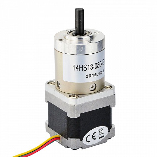 Nema 14 Stepper Motor Bipolar L=34mm w/ Gear Ratio 27:1 Planetary Gearbox - 14HS13-0804S-PG27 | StepperOnline AU