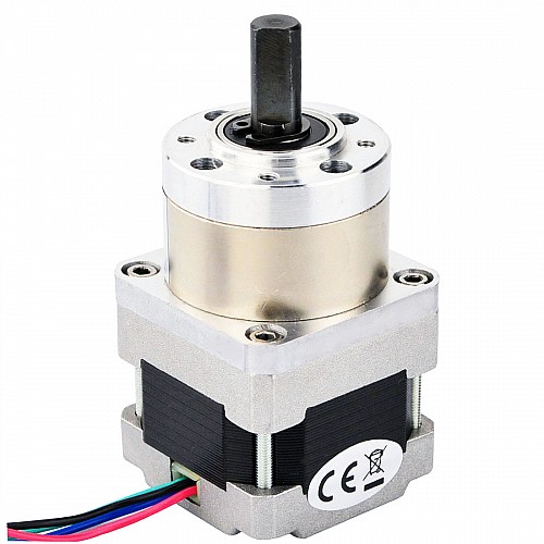 Nema 16 Stepper Motor Bipolar L=34mm w/ Gear Ratio 5:1 Planetary Gearbox - 16HS13-0604S-PG5 | StepperOnline AU