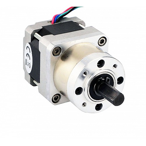 Nema 16 Stepper Motor Bipolar L=34mm w/ Gear Ratio 5:1 Planetary Gearbox - 16HS13-0604S-PG5 | StepperOnline AU