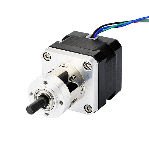 Nema 17 Stepper Bipolar L=34mm w/ Gear Ratio 5:1 Small Planetary Gearbox - 17HS13-0404S-CG5 | StepperOnline AU