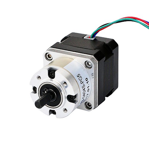 Nema 17 Stepper Motor Bipolar L=34mm w/ Gear Ratio 5:1 Planetary Gearbox - 17HS13-0404S-PG5 | StepperOnline AU