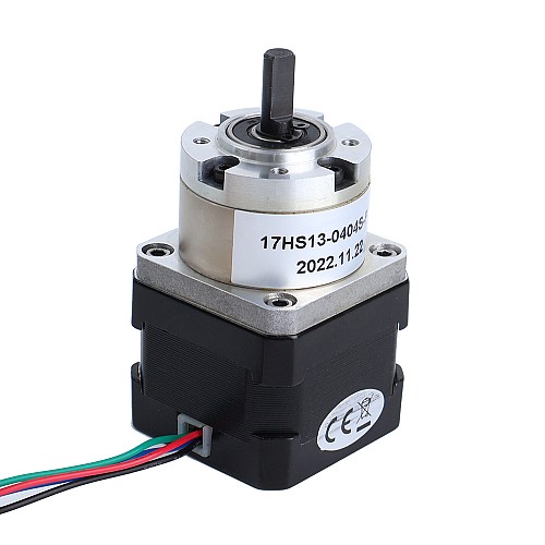 Nema 17 Stepper Motor Bipolar L=34mm w/ Gear Ratio 5:1 Planetary Gearbox with 300mm Cable & Connector - 17HS13-0404S-PG5-C4 | StepperOnline AU