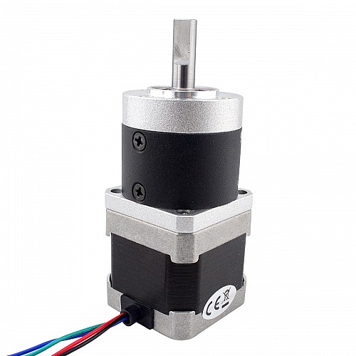 Nema 17 Stepper Motor L=39mm Gear Ratio 10:1 High Precision Planetary Gearbox - 17HS15-0404S-HG10 | StepperOnline AU