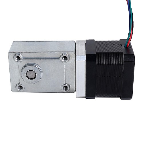 Nema 17 Stepper Motor L=39mm 1.68A Gear Ratio 40:1 Square Worm Geabox - 17HS15-1684S-WG40 | StepperOnline AU