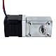 Nema 17 Stepper Motor L=39mm 1.68A Gear Ratio 40:1 Square Worm Geabox - 17HS15-1684S-WG40 | StepperOnline AU