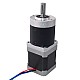 Nema 17 Stepper Motor L=48mm Gear Ratio 50:1 High Precision Planetary Gearbox - 17HS19-1684S-HG50 | StepperOnline AU