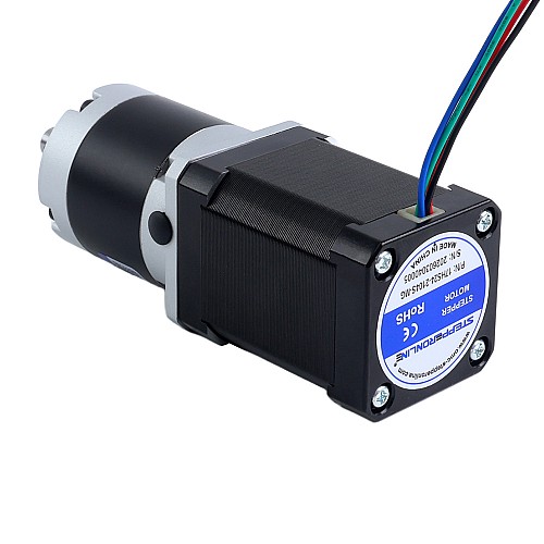 Nema 17 Stepper Motor Bipolar L=60mm w/ Gear Ratio 100:1 MG Series Planetary Gearbox - 17HS24-2104S-MG100 | StepperOnline AU