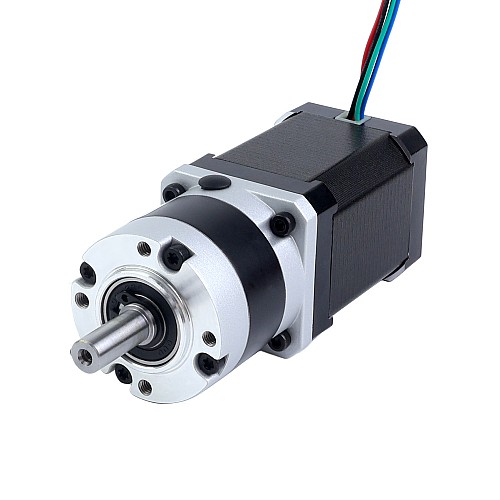 Nema 17 Stepper Motor Bipolar L=60mm w/ Gear Ratio 5:1 MG Series Planetary Gearbox - 17HS24-2104S-MG5 | StepperOnline AU