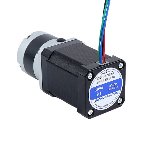 Nema 17 Stepper Motor Bipolar L=60mm w/ Gear Ratio 5:1 MG Series Planetary Gearbox - 17HS24-2104S-MG5 | StepperOnline AU