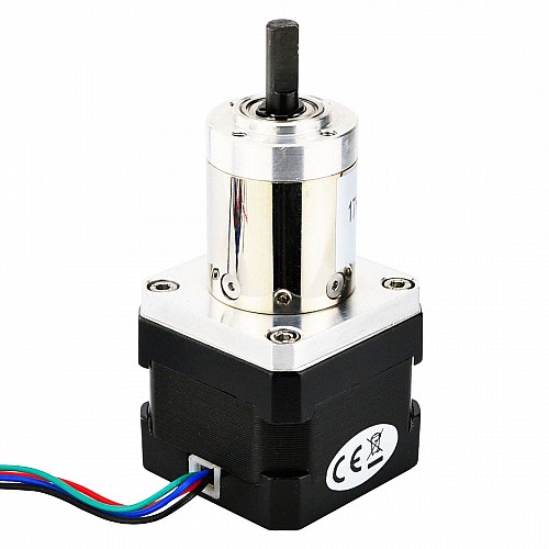 Nema 17 Stepper Bipolar L=34mm w/ Gear Ratio 27:1 Small Planetary Gearbox - 17HS13-0404S-CG27 | StepperOnline AU