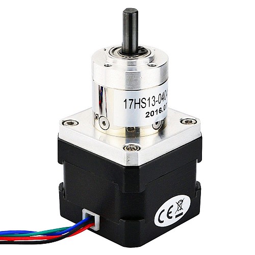 Nema 17 Stepper Bipolar L=34mm w/ Gear Ratio 5:1 Small Planetary Gearbox - 17HS13-0404S-CG5 | StepperOnline AU