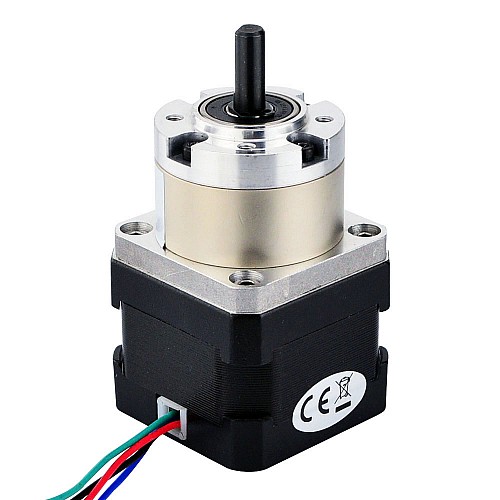 Nema 17 Stepper Motor Bipolar L=34mm w/ Gear Ratio 5:1 Planetary Gearbox - 17HS13-0404S-PG5 | StepperOnline AU