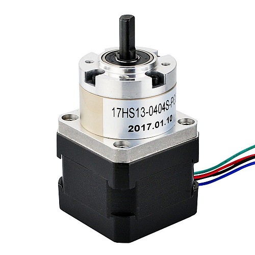Nema 17 Stepper Motor Bipolar L=34mm w/ Gear Ratio 5:1 Planetary Gearbox - 17HS13-0404S-PG5 | StepperOnline AU