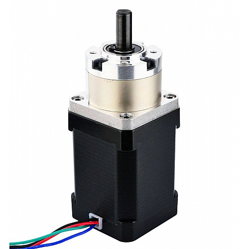 Nema 17 Stepper Motor Bipolar L=60mm w/ Gear Ratio 5:1 Planetary Gearbox - 17HS24-2104S-PG5 | StepperOnline AU