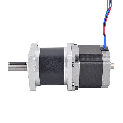 Nema 23 Dual Shaft Stepper Motor L=55mm Gear Ratio 50:1 High Precision Planetary Gearbox 9.5mm Rear Shaft Length - 23HS22-2804D-HG50-AR3 | StepperOnline AU